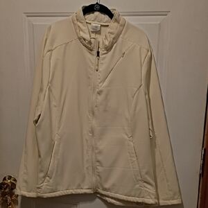 Danskin Women's 3X Off-White Lightweight Exercise Jacket